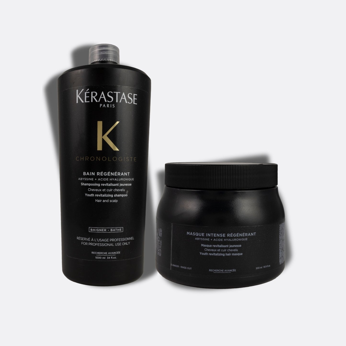 Kit Kerastase Chronologiste Régénérant Shampoo 1 Litro + Máscara 500 ml