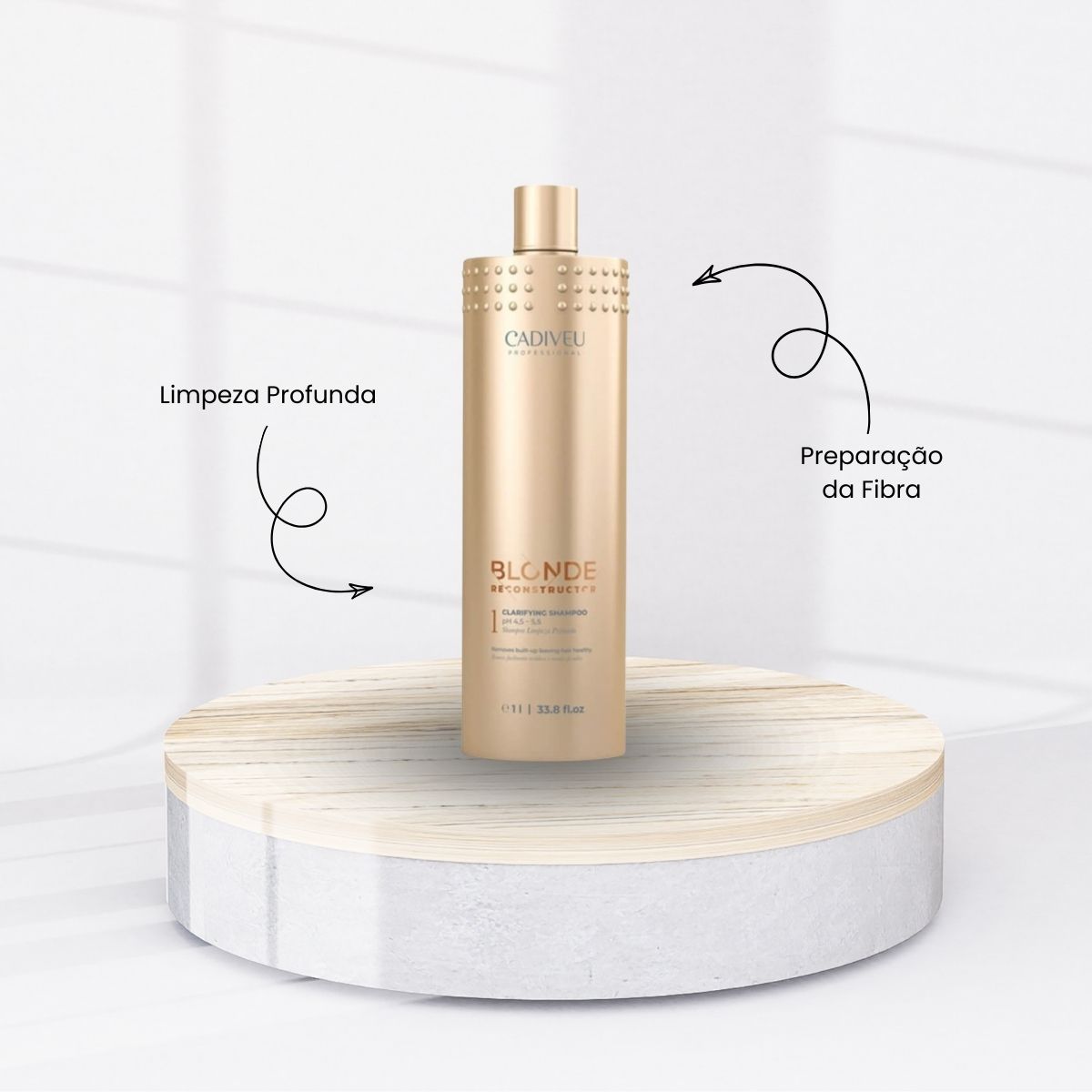 Shampoo Cadiveu Blonde Reconstructor Clarify Limpeza Profunda 1 Litro