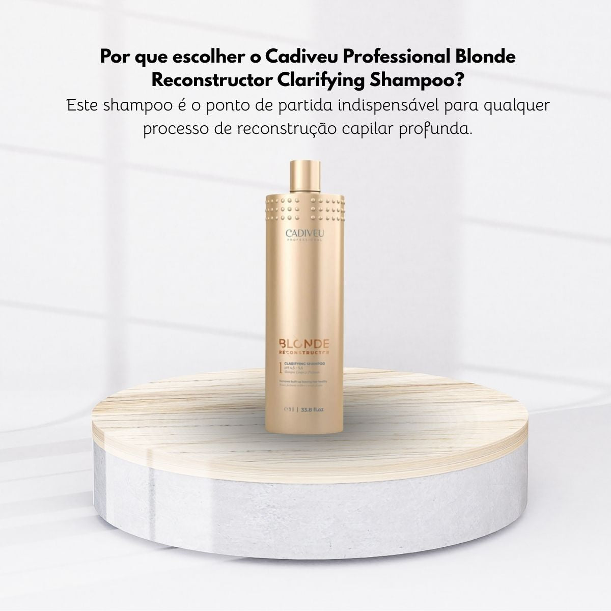 Shampoo Cadiveu Blonde Reconstructor Clarify Limpeza Profunda 1 Litro