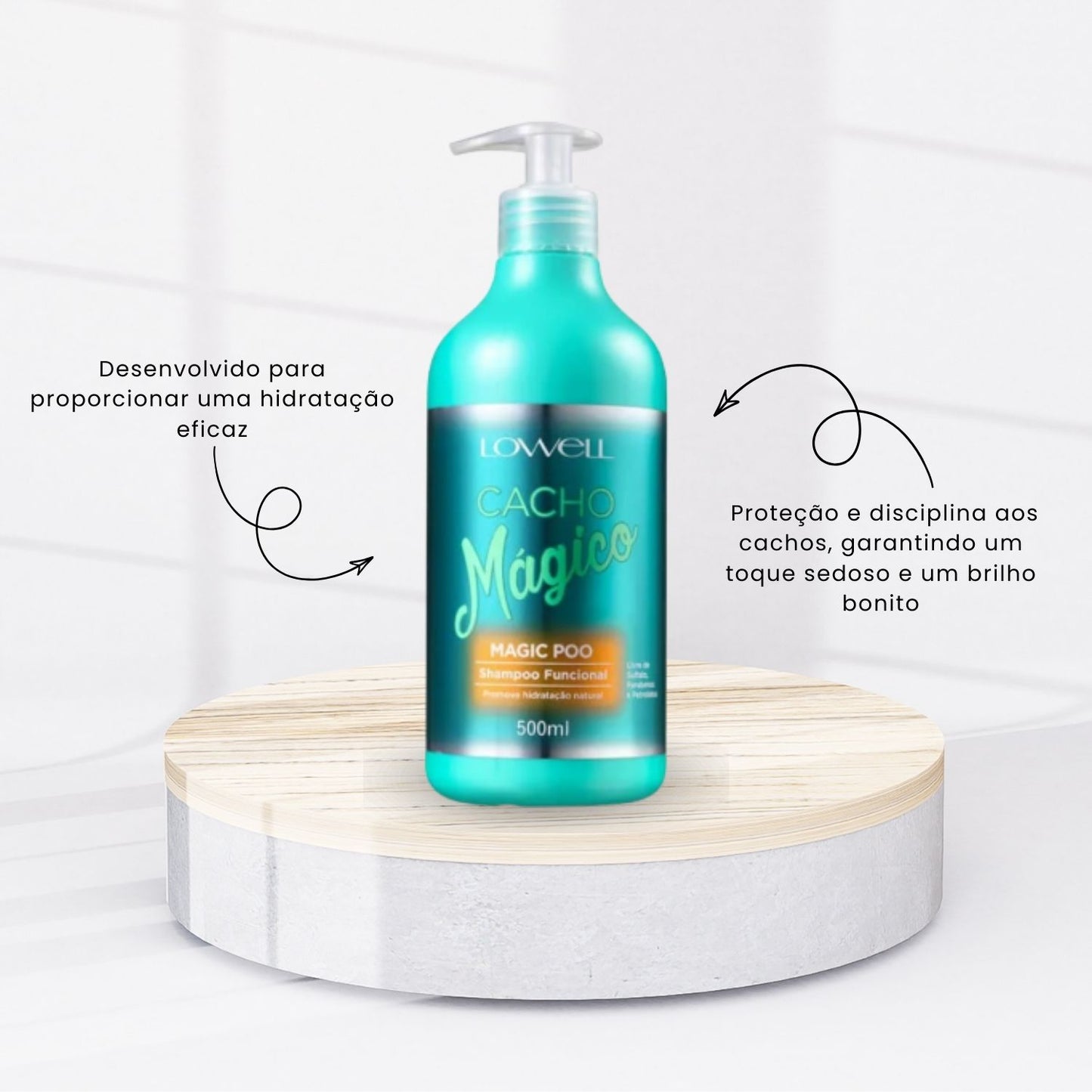 Kit Lowell Cacho Mágico Shampoo 500 ml + Máscara 450 g