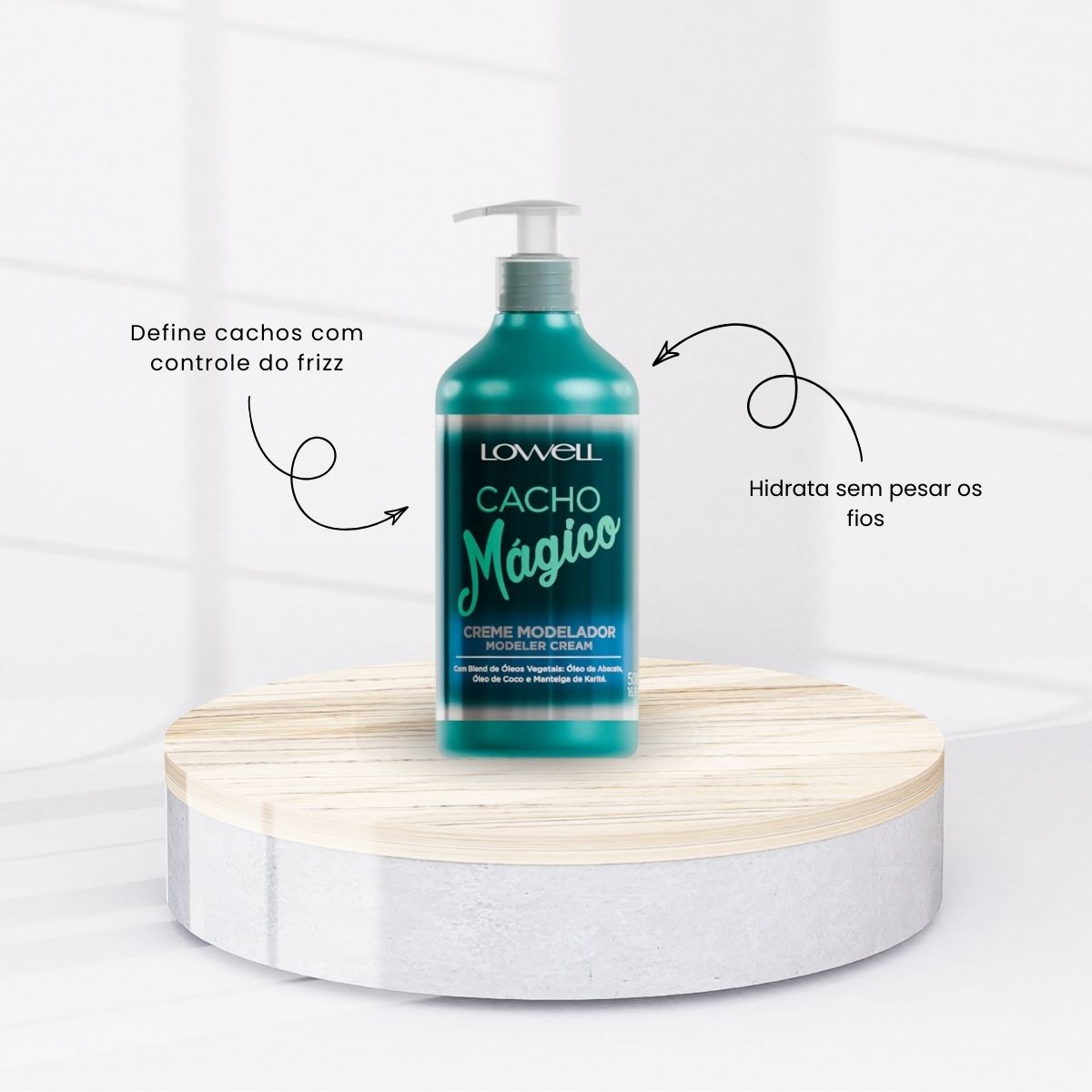 Kit Lowell Cacho Mágico Shampoo 500 ml + Máscara 450 g + Ativador 500 ml