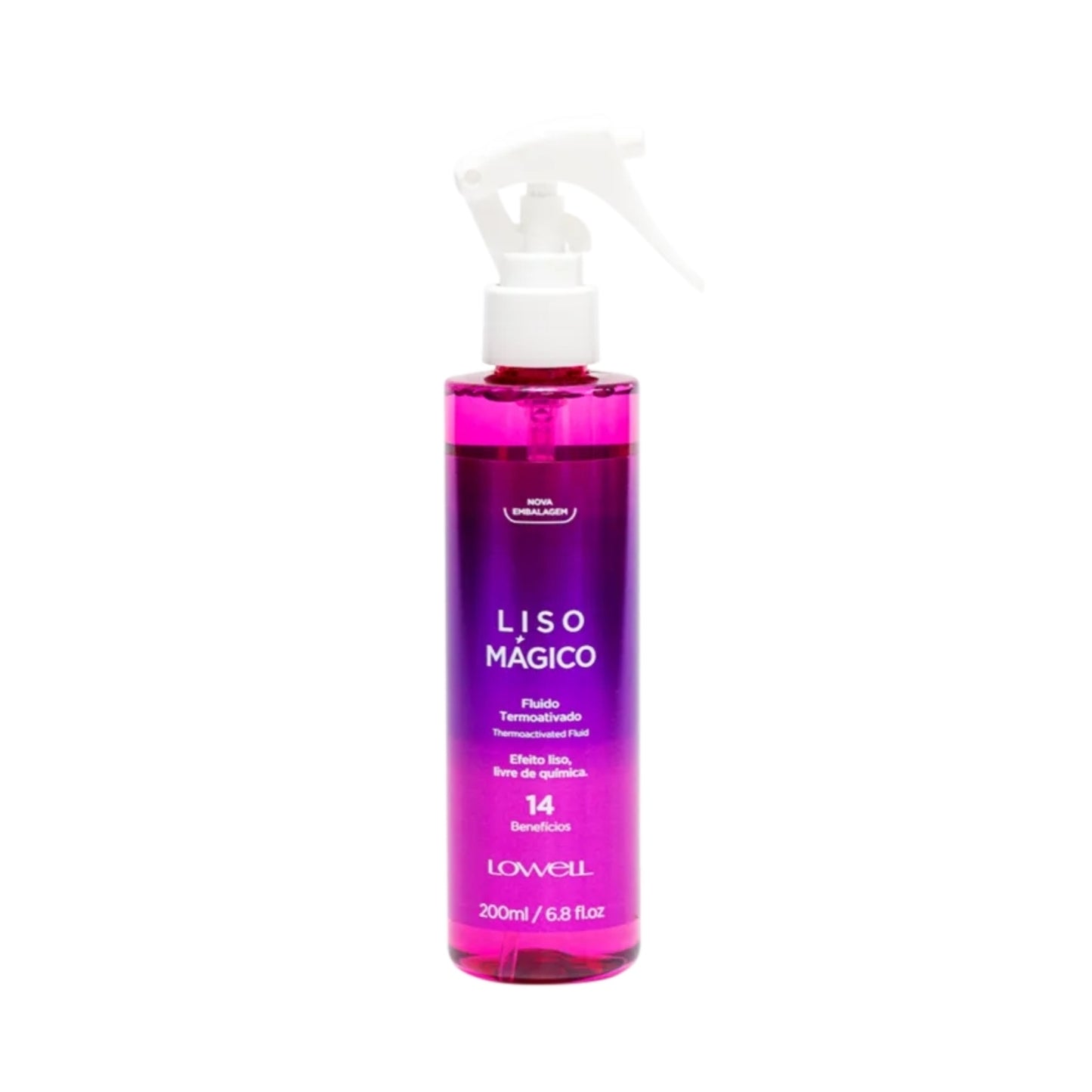 Kit Lowell Keeping Liss Liso Mágico Shampoo 240 ml + Condicionador 200 ml + Termoativo 200 ml