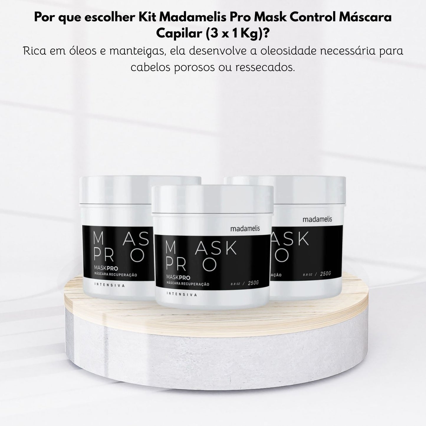 Kit Madamelis Pro Mask Control Máscara Capilar (3 x 1 Kg)