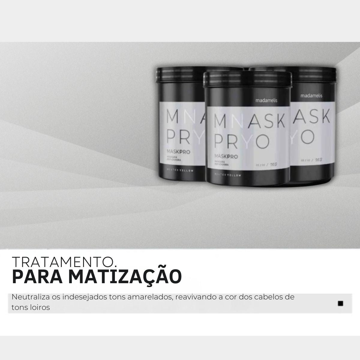 Kit Madamelis Máscara Pro Matizadora Neuter Yellow (3 x 1 Kg)