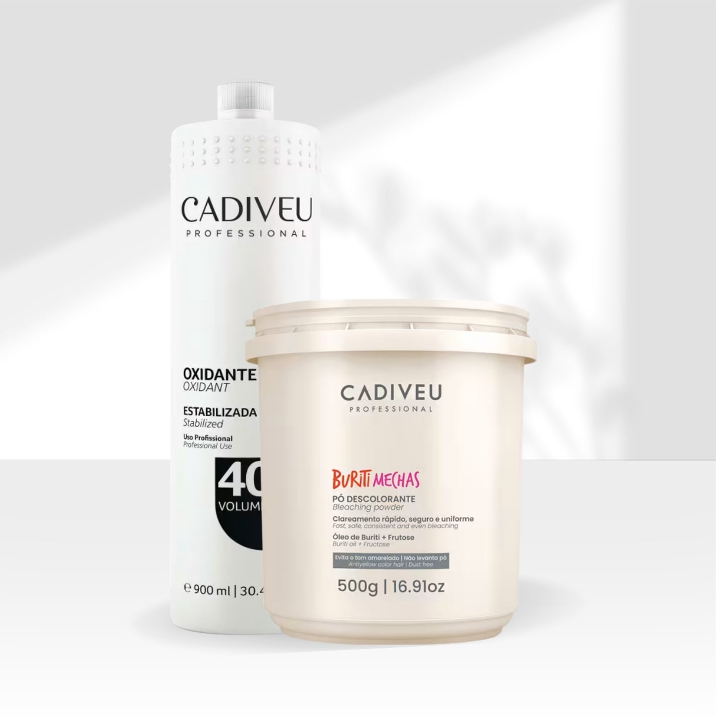 Kit Cadiveu Buriti Mechas Pó Descolorante 500 g + OX 40 Volume 900 ml