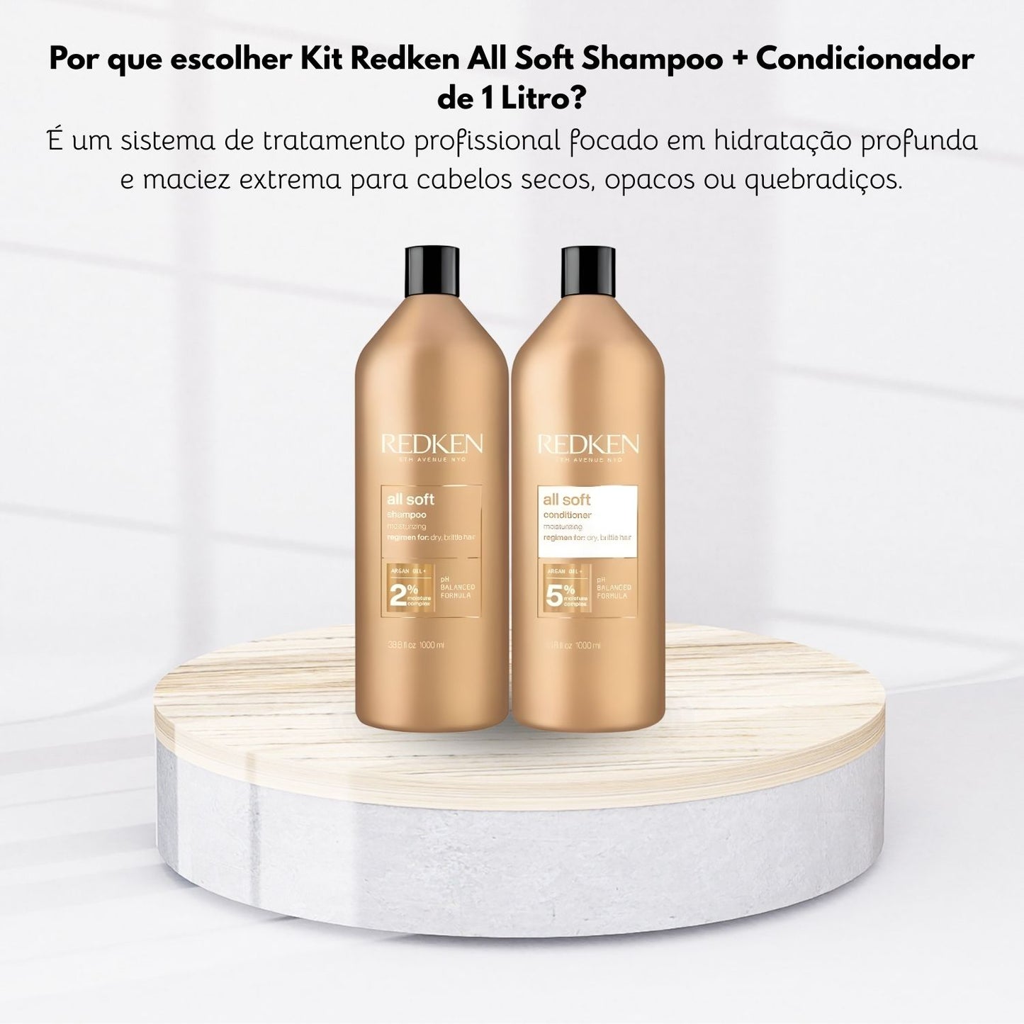 Kit Redken All Soft Shampoo + Condicionador 1 Litro