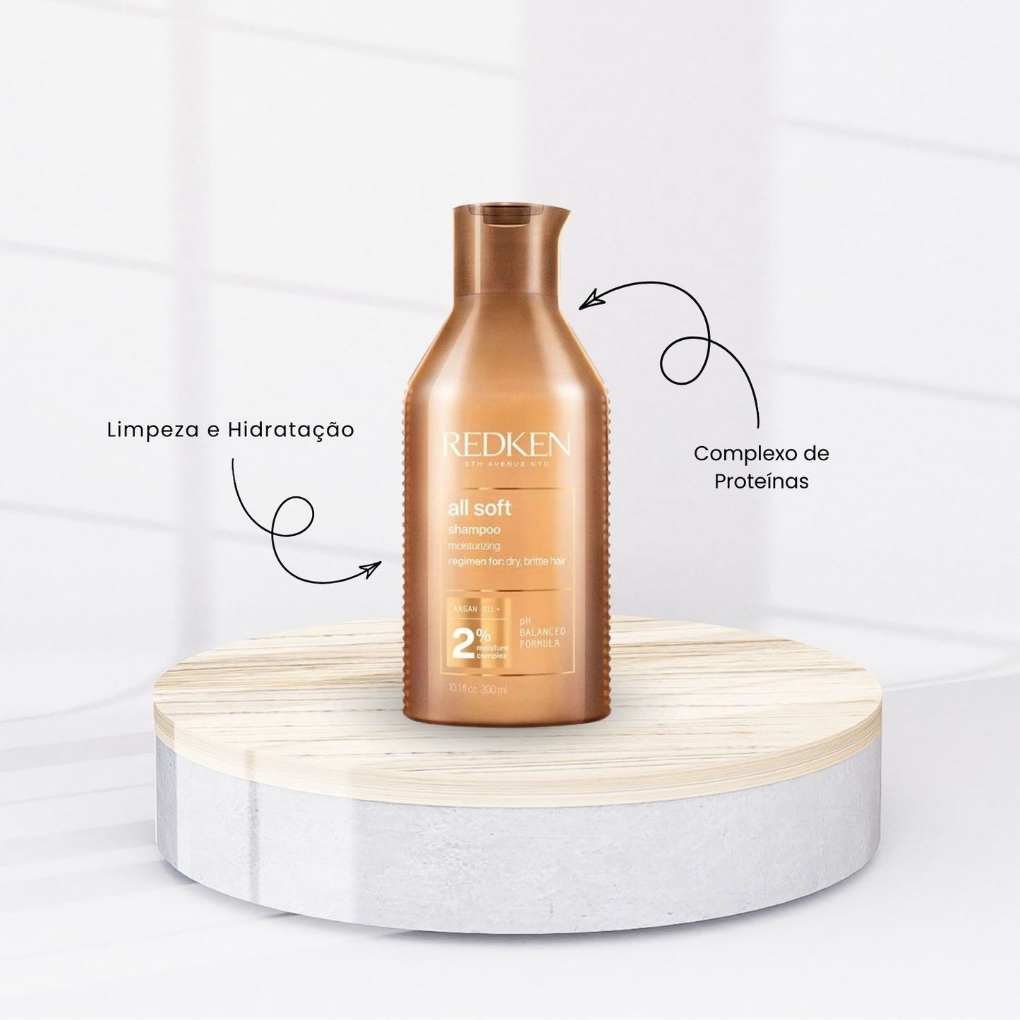 Kit Redken All Soft Shampoo + Condicionador 300 ml + Máscara 250 ml