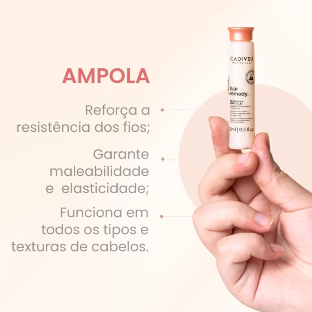 Ampola Cadiveu Hair Remedy Dose Reparadora 15 ml