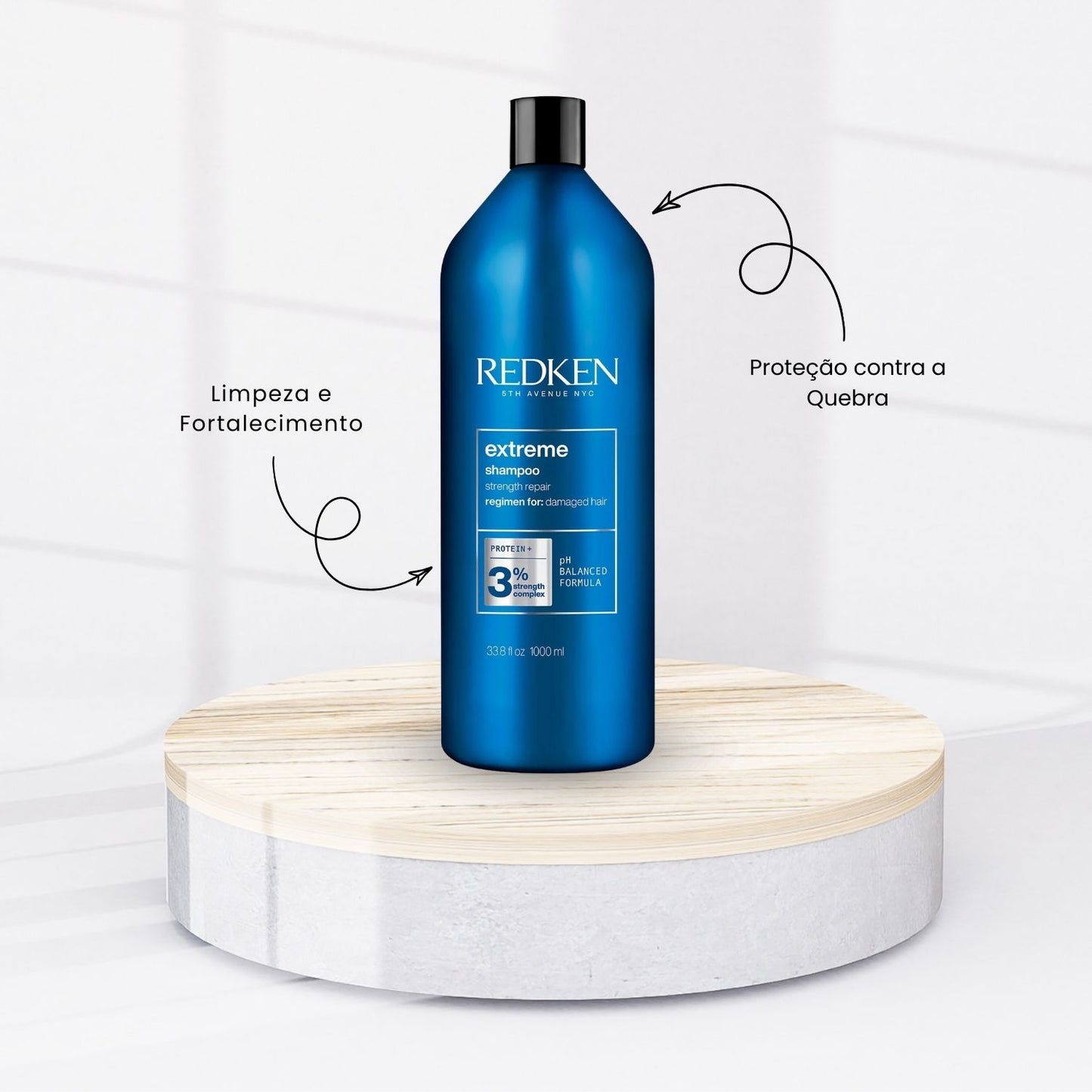 Kit Redken Extreme Shampoo + Condicionador 1 Litro + Redken One United 25 Benefits Leave-in 400 ml