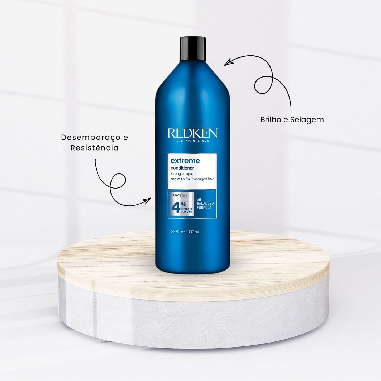 Kit Redken Extreme Shampoo + Condicionador 1 Litro + Redken One United 25 Benefits Leave-in 400 ml