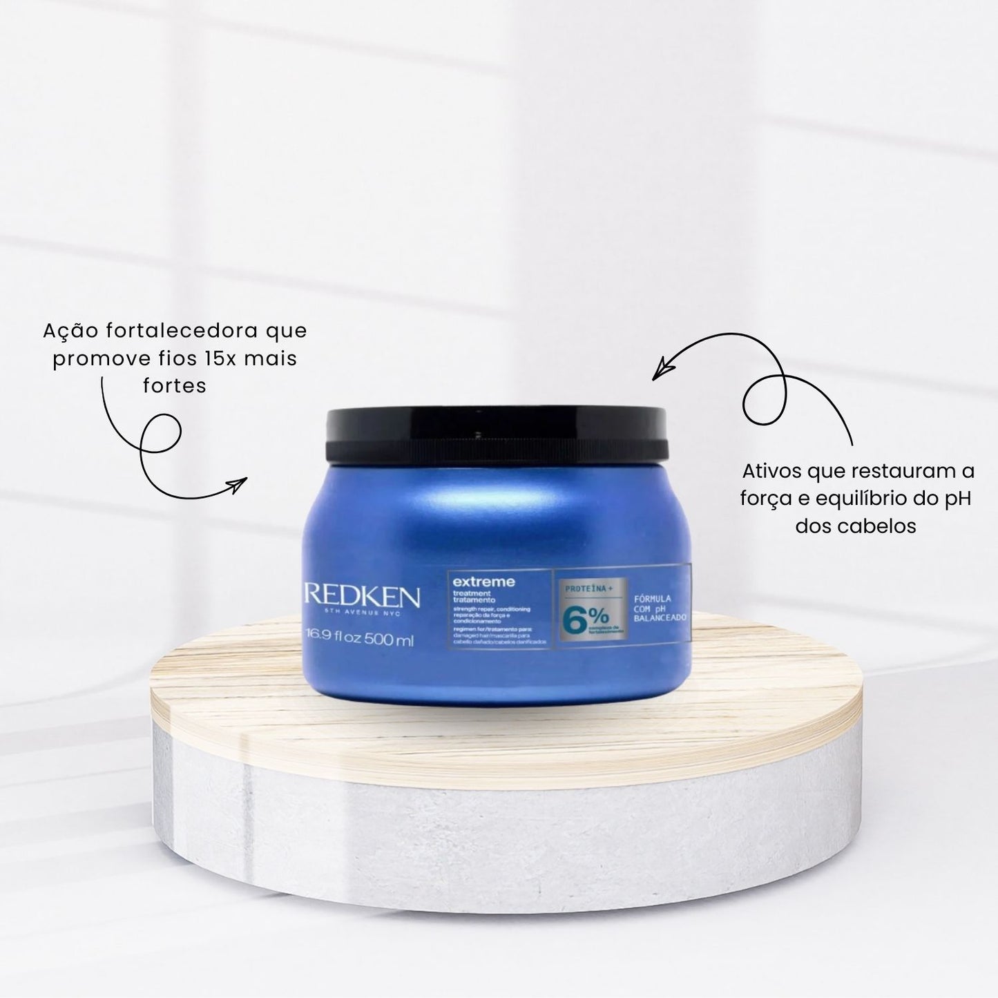 Kit Redken Extreme Shampoo 300 ml + Condicionador 300 ml + Máscara Capilar 500 ml
