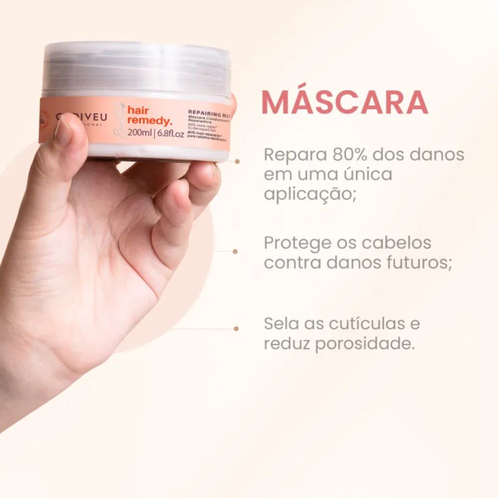 Máscara Cadiveu Hair Remedy Reparadora 200 ml