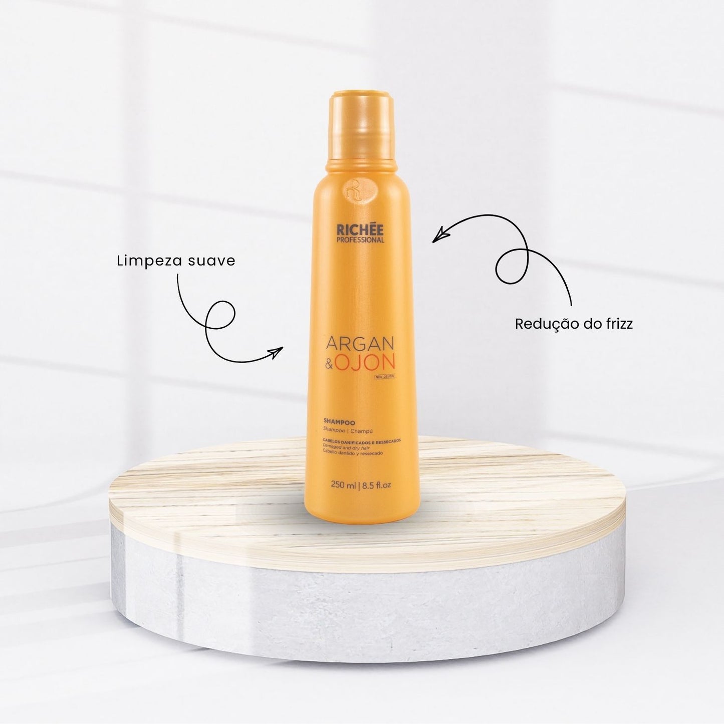 Kit Richée Argan e Ojon Shampoo 250 ml + Condicionador 250 ml + Máscara 150 g