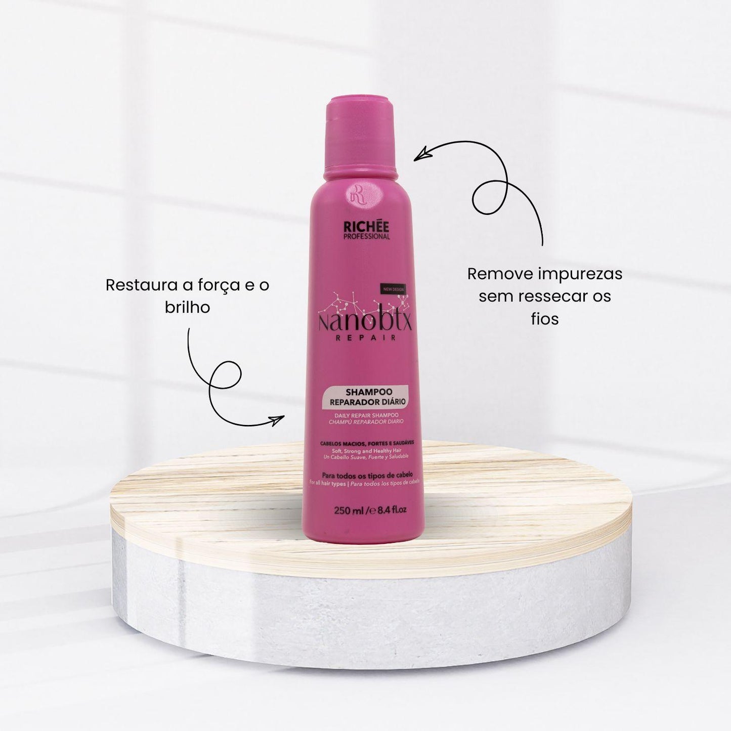 Kit Richée Nano Btx Repair Shampoo + Condicionador + Máscara (3x250 ml)