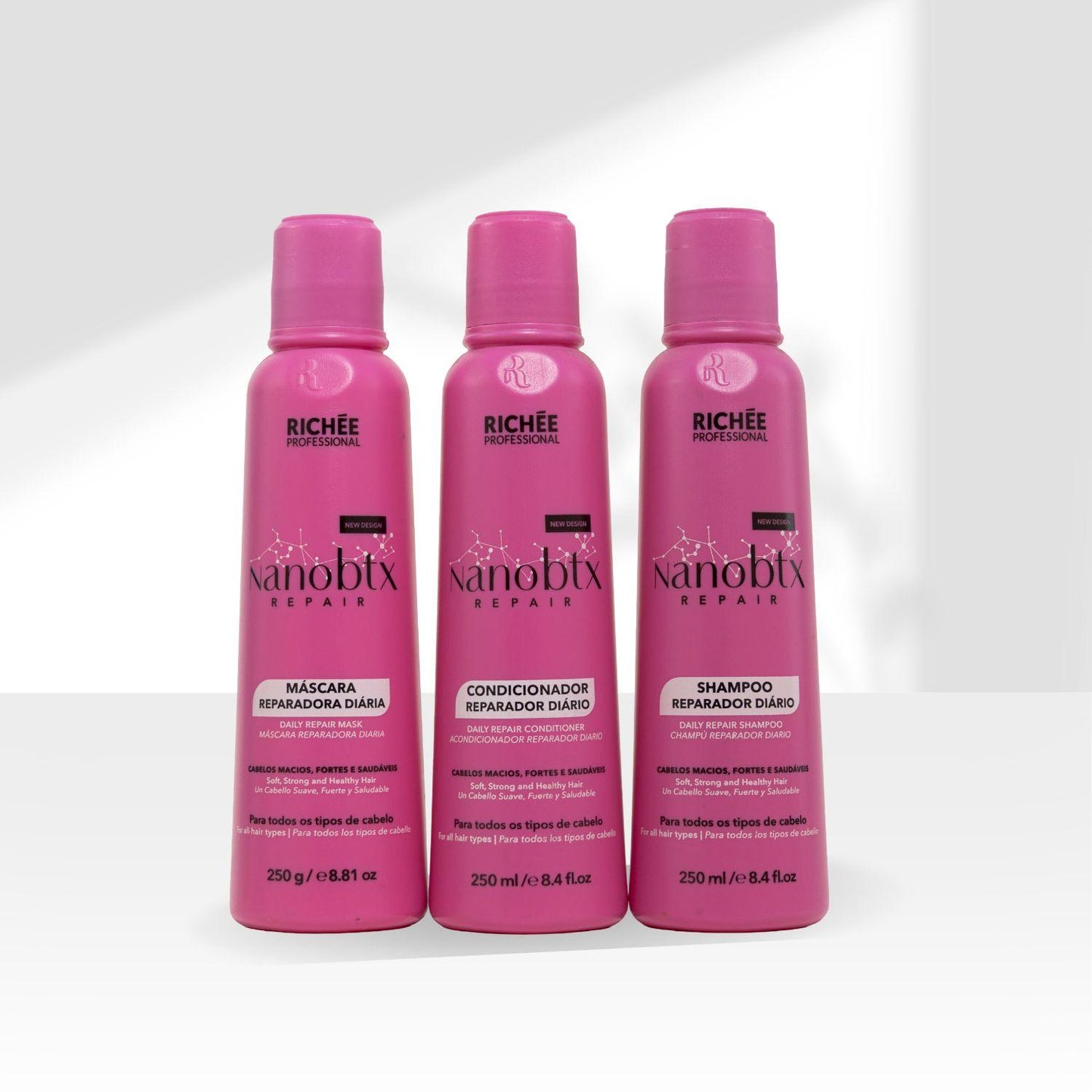 Kit Richée Nano Btx Repair Shampoo + Condicionador + Máscara (3x250 ml)