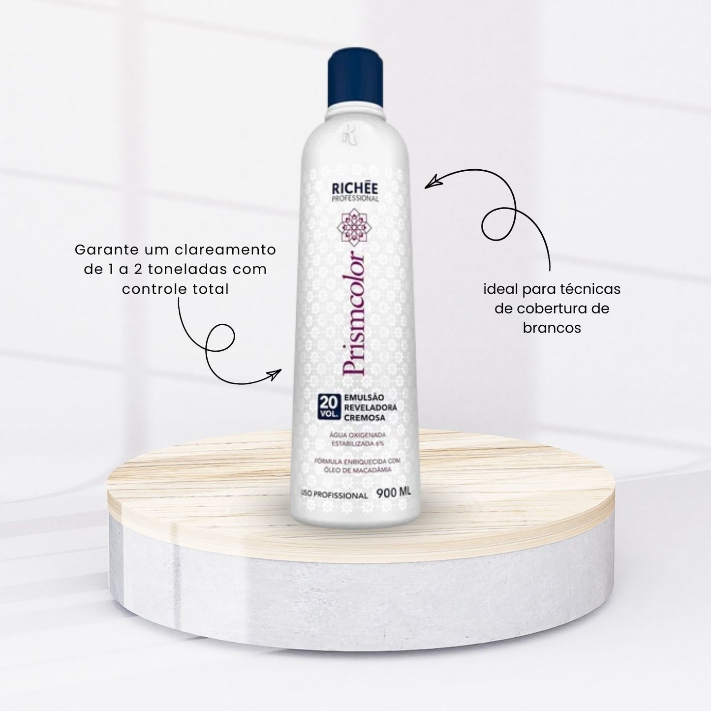 Agua Oxigenada Richée Prismcolor Ox 20 volumes 900 ml