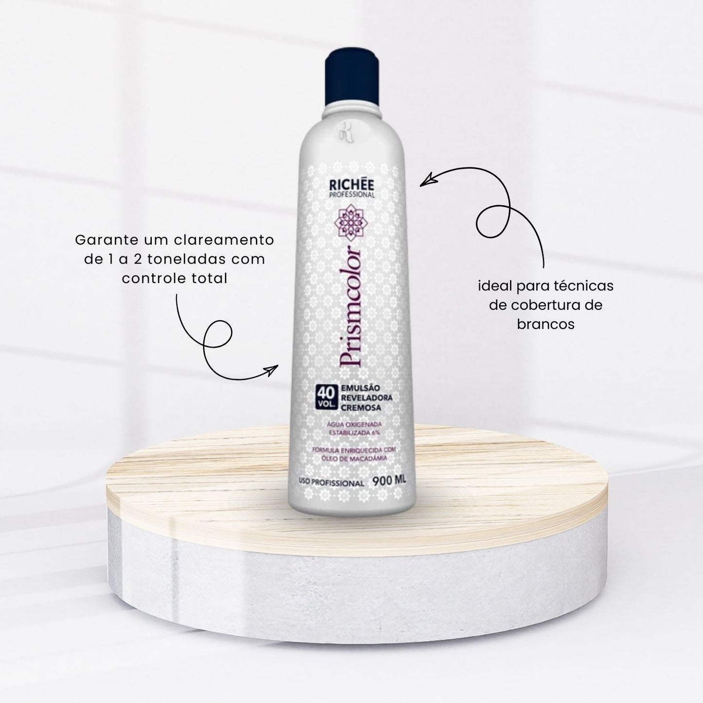 Agua Oxigenada Richée Prismcolor Ox 40 volumes 900 ml