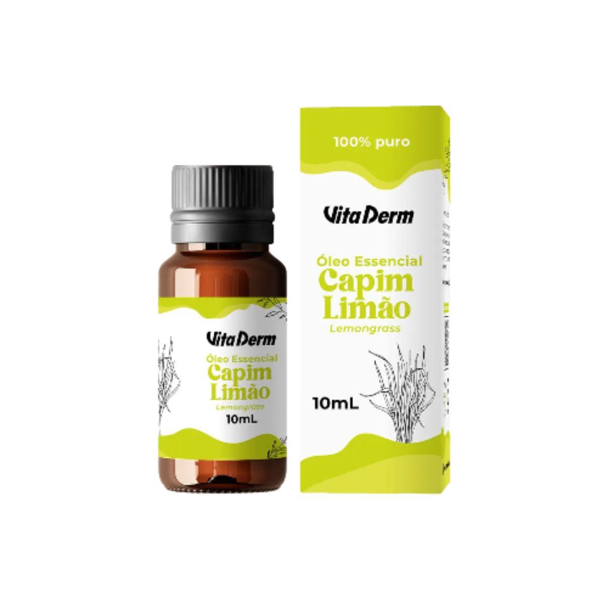 Oleo Essencial Vita Derm Capim Limão 100% Puro 10 ml