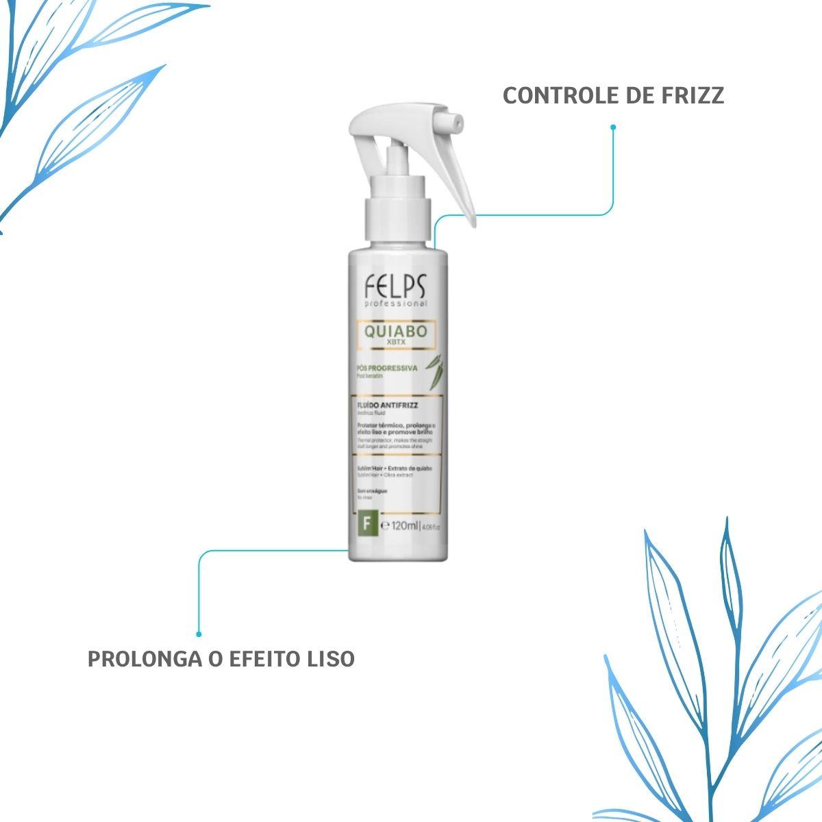 Felps Professional Quiabo XBTX Fluido Antifrizz 120ml