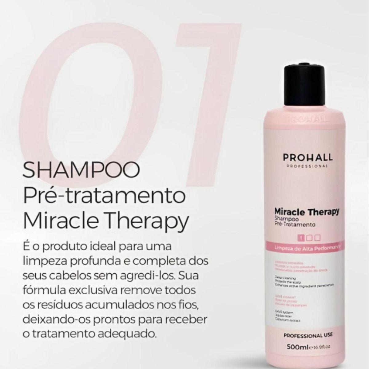 kit Prohall Miracle Therapy Shampoo e Condicionante 500 ml