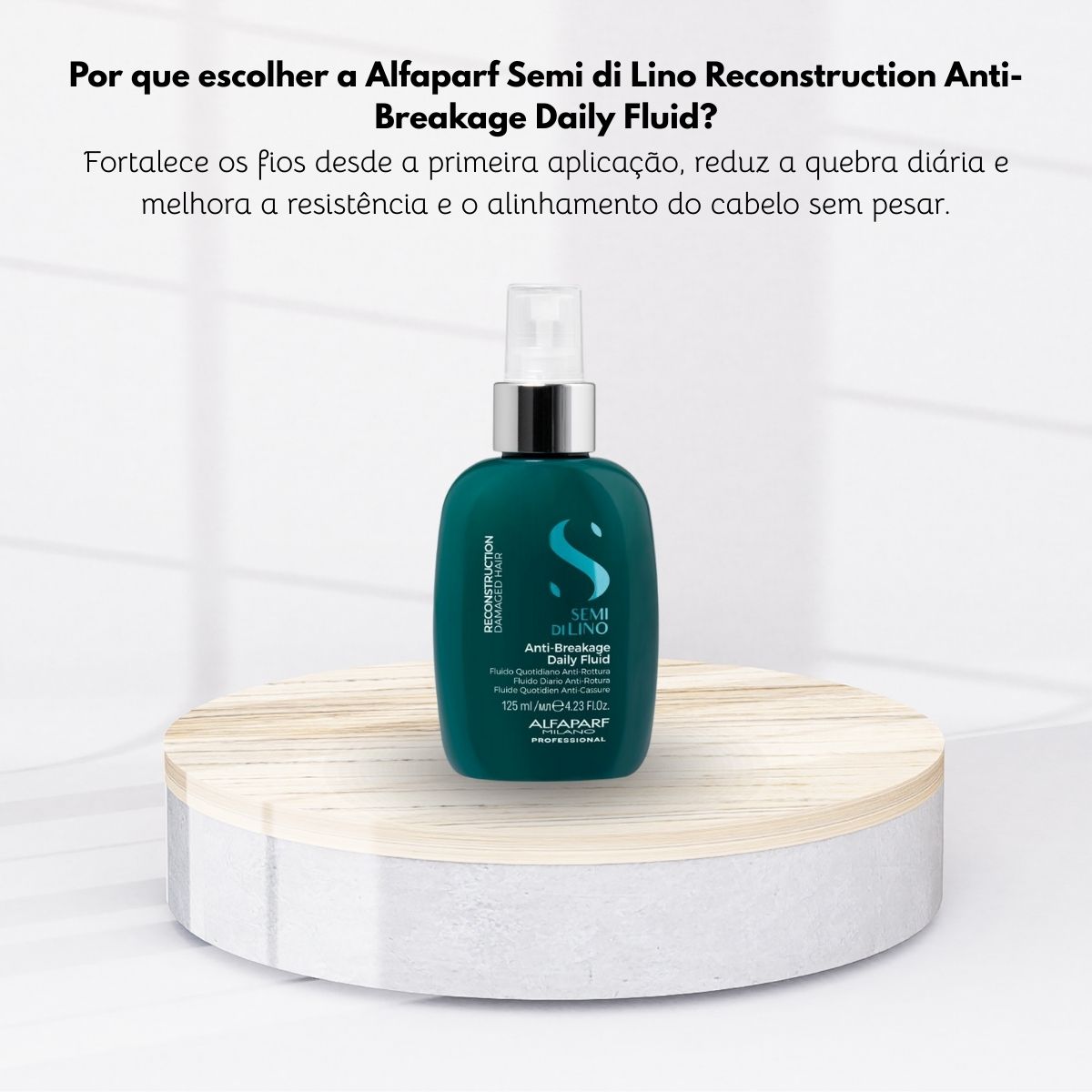 Leave-in Alfaparf Semi Di Lino Reconstruction Fluido Sem Enxágue 125ml