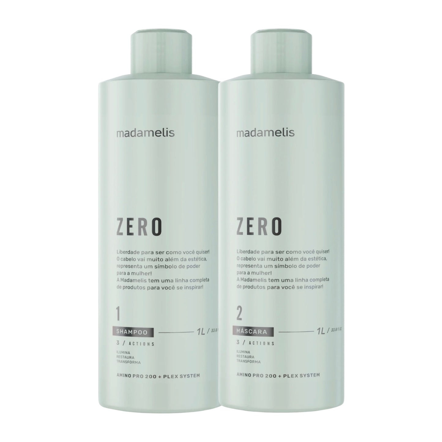Kit Madamelis Zero Escova Progressiva Sem Formol 2 x 1 Litro