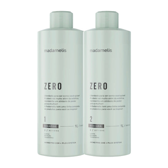 Kit Madamelis Zero Escova Progressiva Sem Formol 2 x 1 Litro
