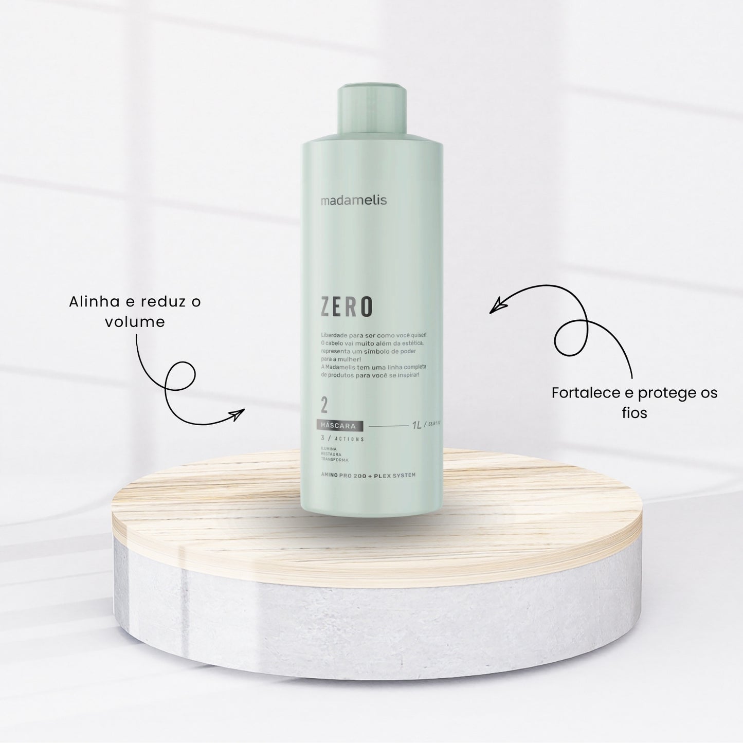 Kit Madamelis Zero Escova Progressiva Sem Formol 2 x 1 Litro