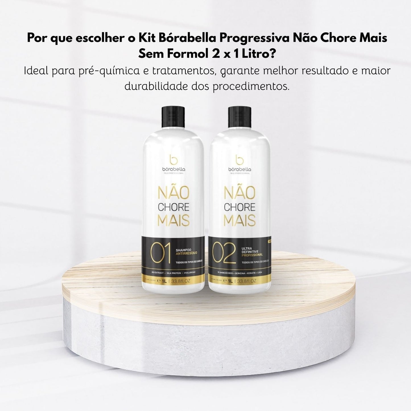 Kit Bórabella Progressiva Não Chore Mais Sem Formol 2 x 1 Litro