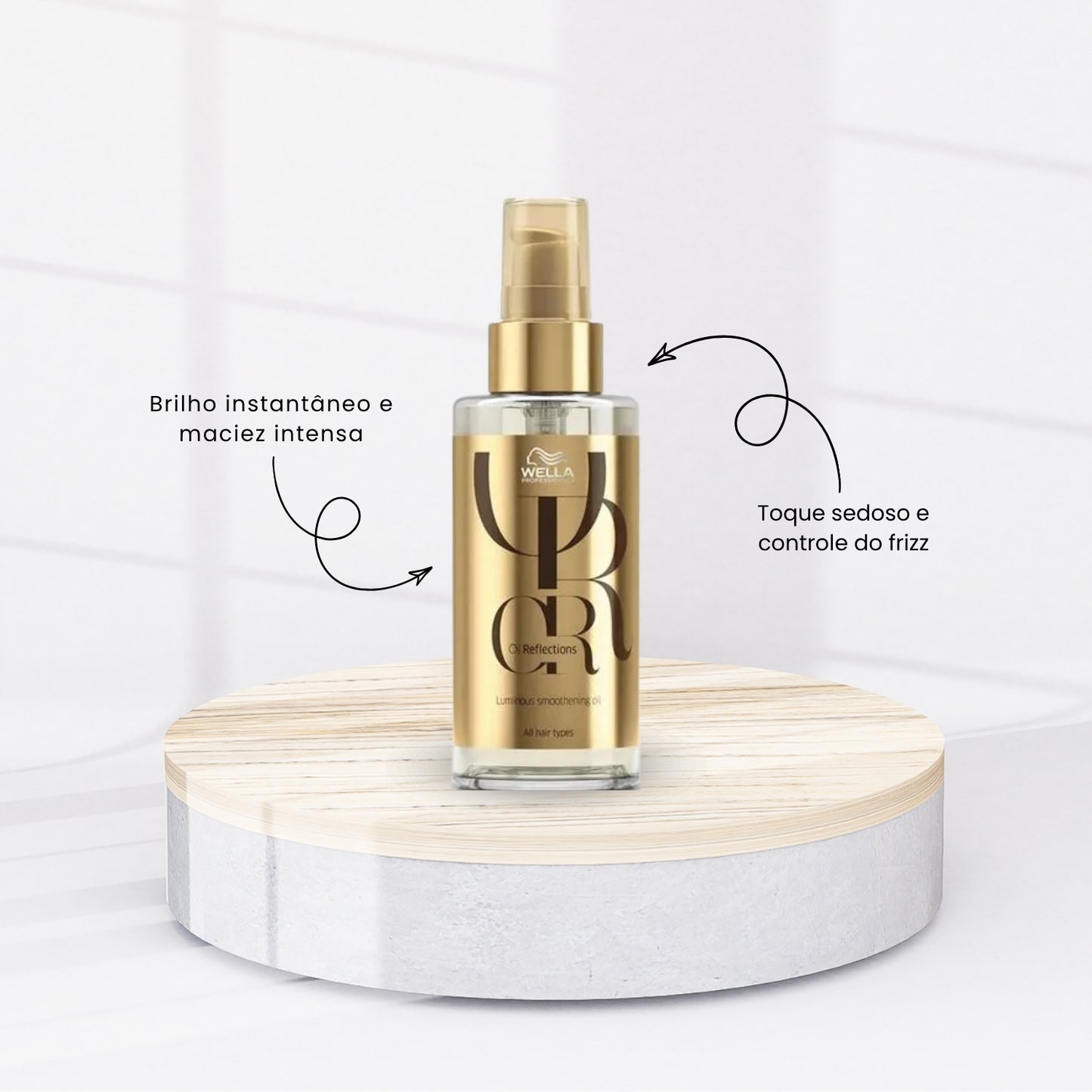 Kit Wella Oil Reflections Shampoo 250 ml + Condicionador 200 ml + Máscara 150 ml + Oleo 100 ml