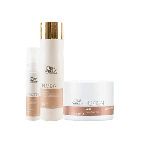 Kit Wella Fusion Shampoo 250 ml + Máscara 150 ml + Reconstrutor 70 ml