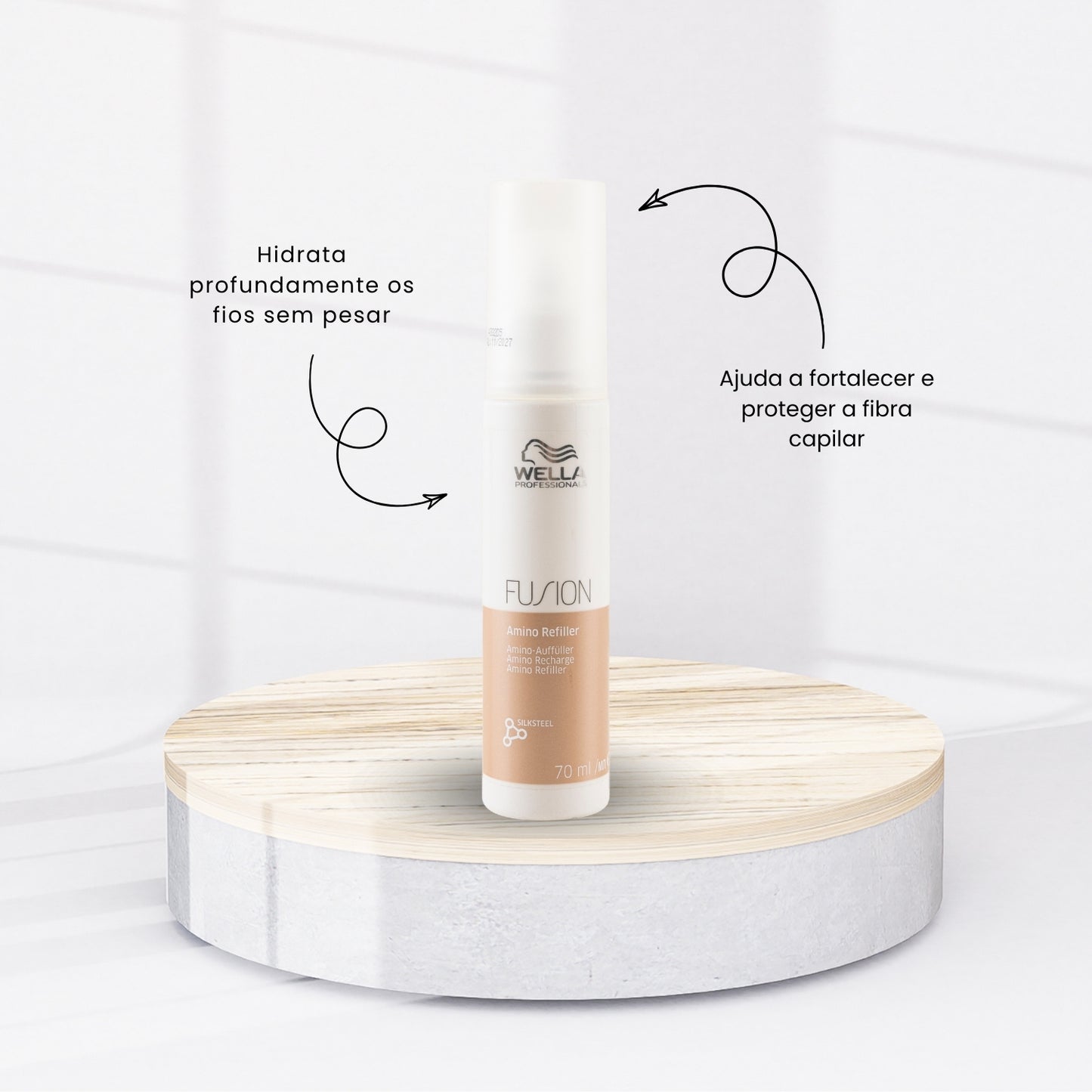 Kit Wella Fusion Shampoo 250 ml + Máscara 150 ml + Reconstrutor 70 ml