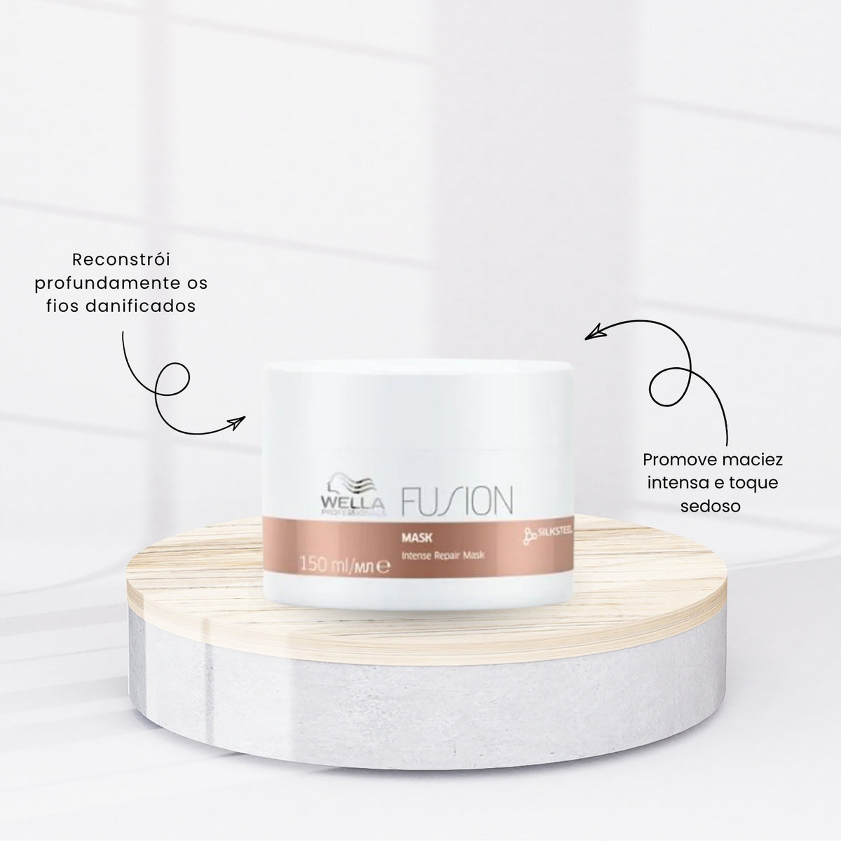 Kit Wella Fusion Shampoo 250 ml + Máscara 150 ml + Reconstrutor 70 ml
