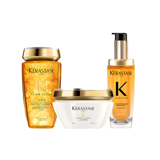 Kit Kérastase Elixir Ultime Masque Originale (Shampoo + Máscara + Oléo)