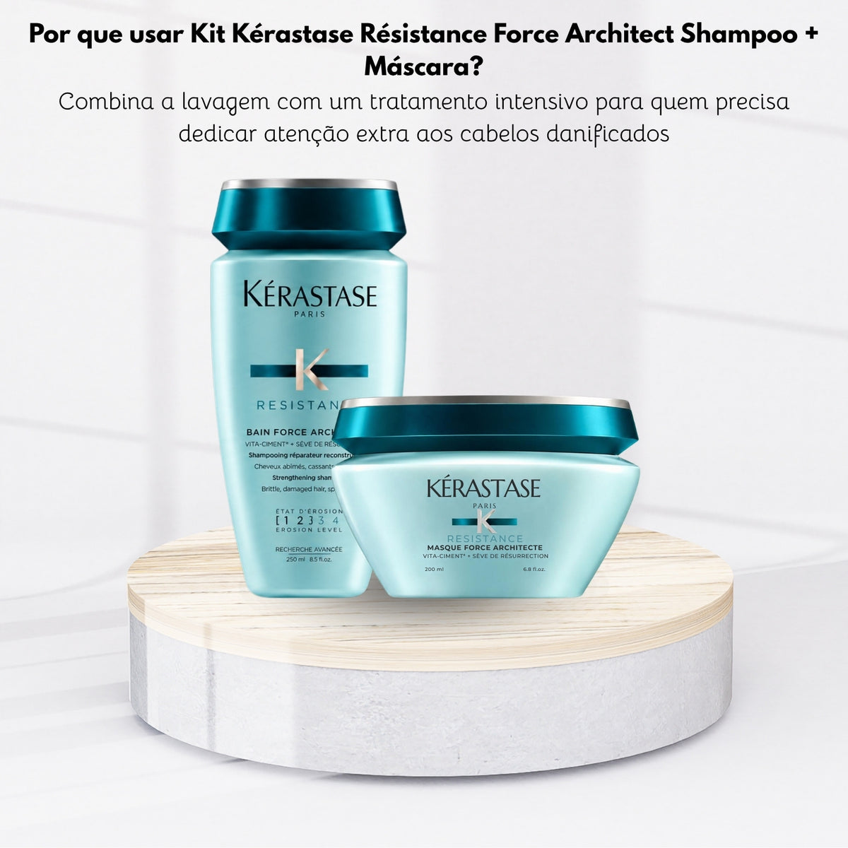 Kit Kérastase Résistance Force Architect Shampoo 250 ml + Máscara 200 g