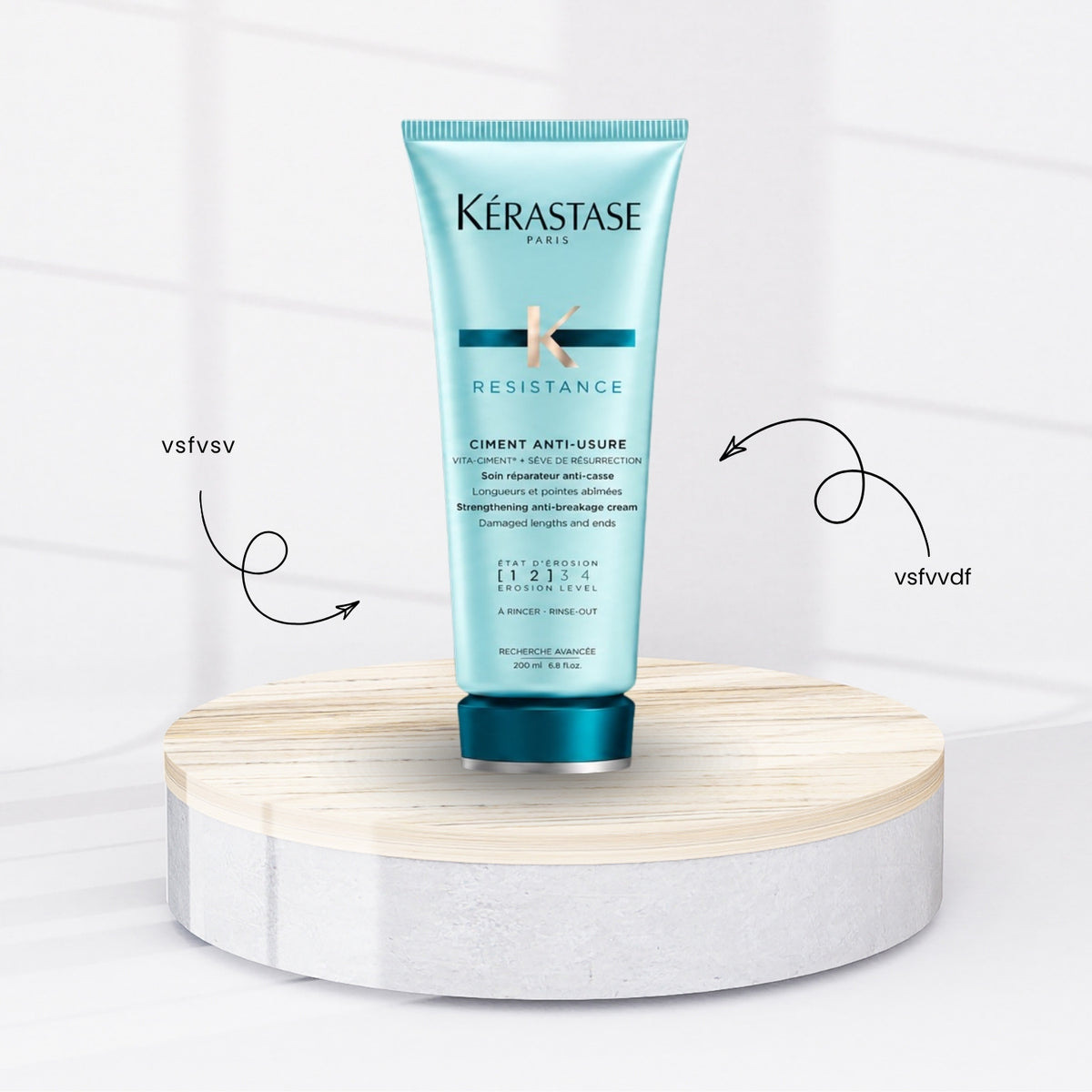 Kit Kérastase Résistance Force Shampoo 250 ml + Ciment Anti-Usure 200 ml