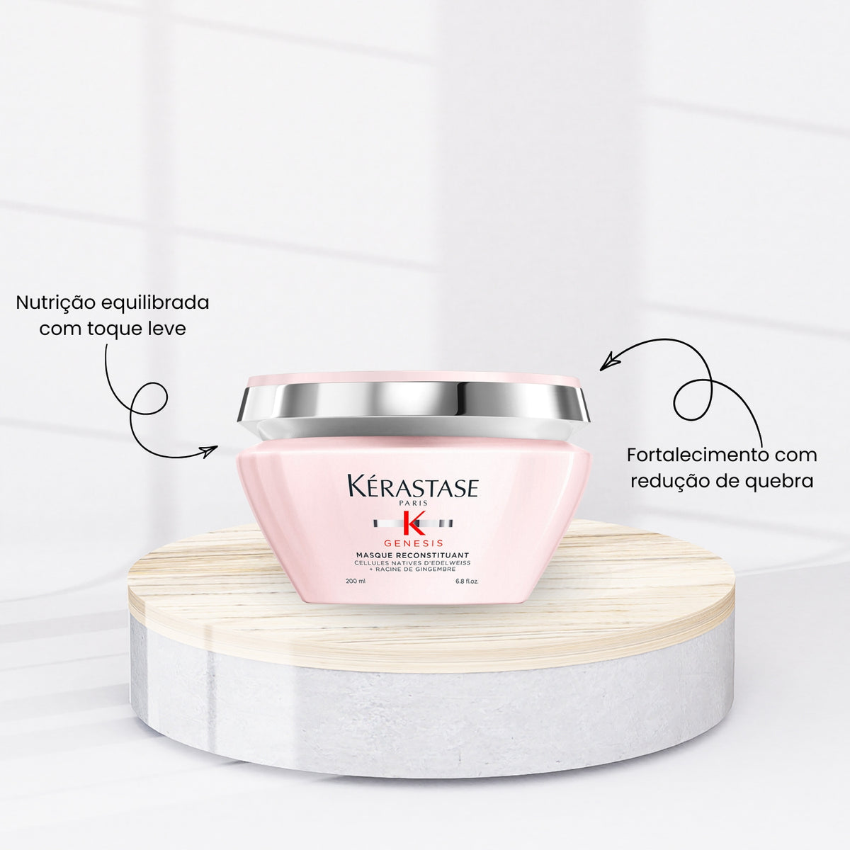 Kit Kérastase Genesis (Shampoo + Máscara + Sérum + Protetor Térmico)