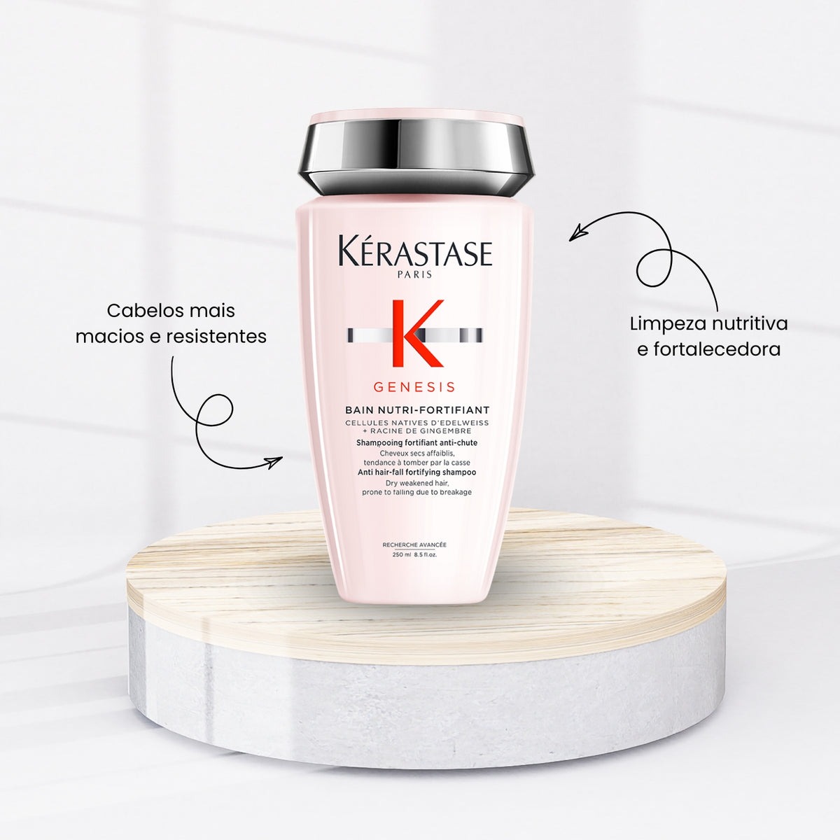 Kit Kérastase Genesis (Shampoo + Máscara + Sérum + Protetor Térmico)