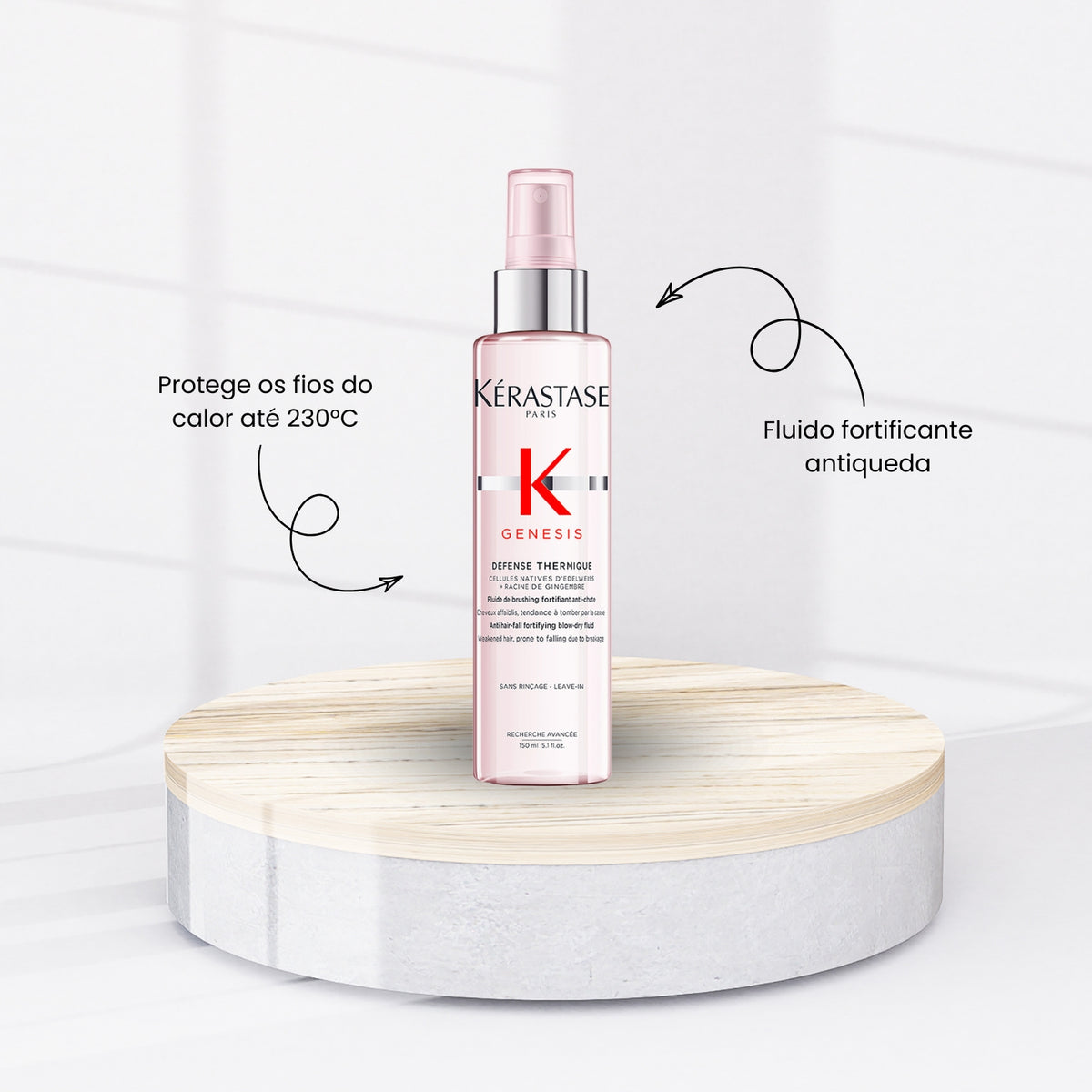 Kit Kérastase Genesis (Shampoo + Máscara + Sérum + Protetor Térmico)