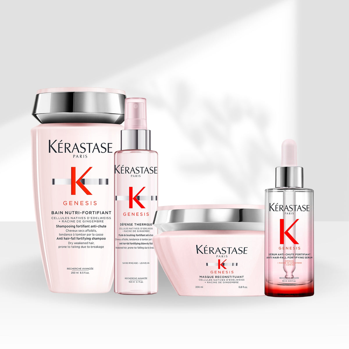 Kit Kérastase Genesis (Shampoo + Máscara + Sérum + Protetor Térmico)