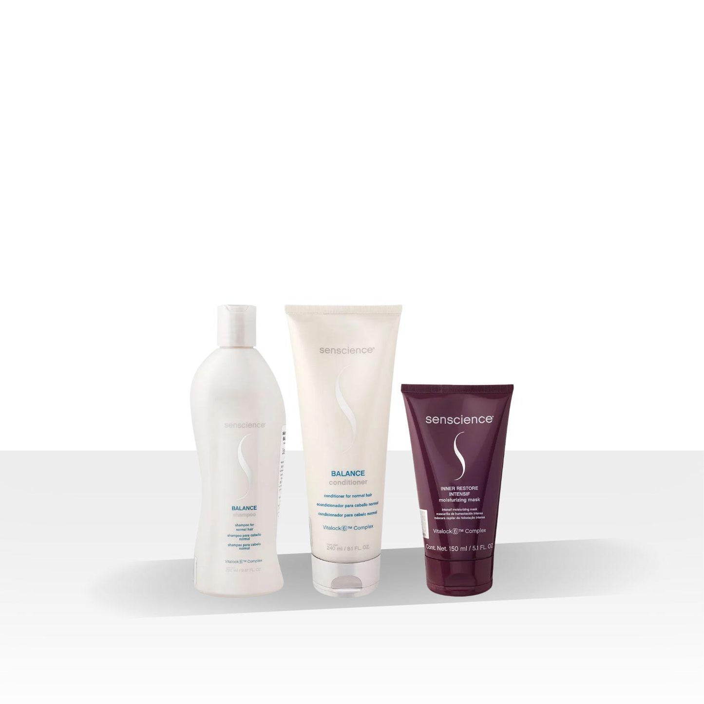 Kit Senscience Balance Shampoo 280 ml + Condicionador 240 ml + Inner Restore Intensif 150 ml