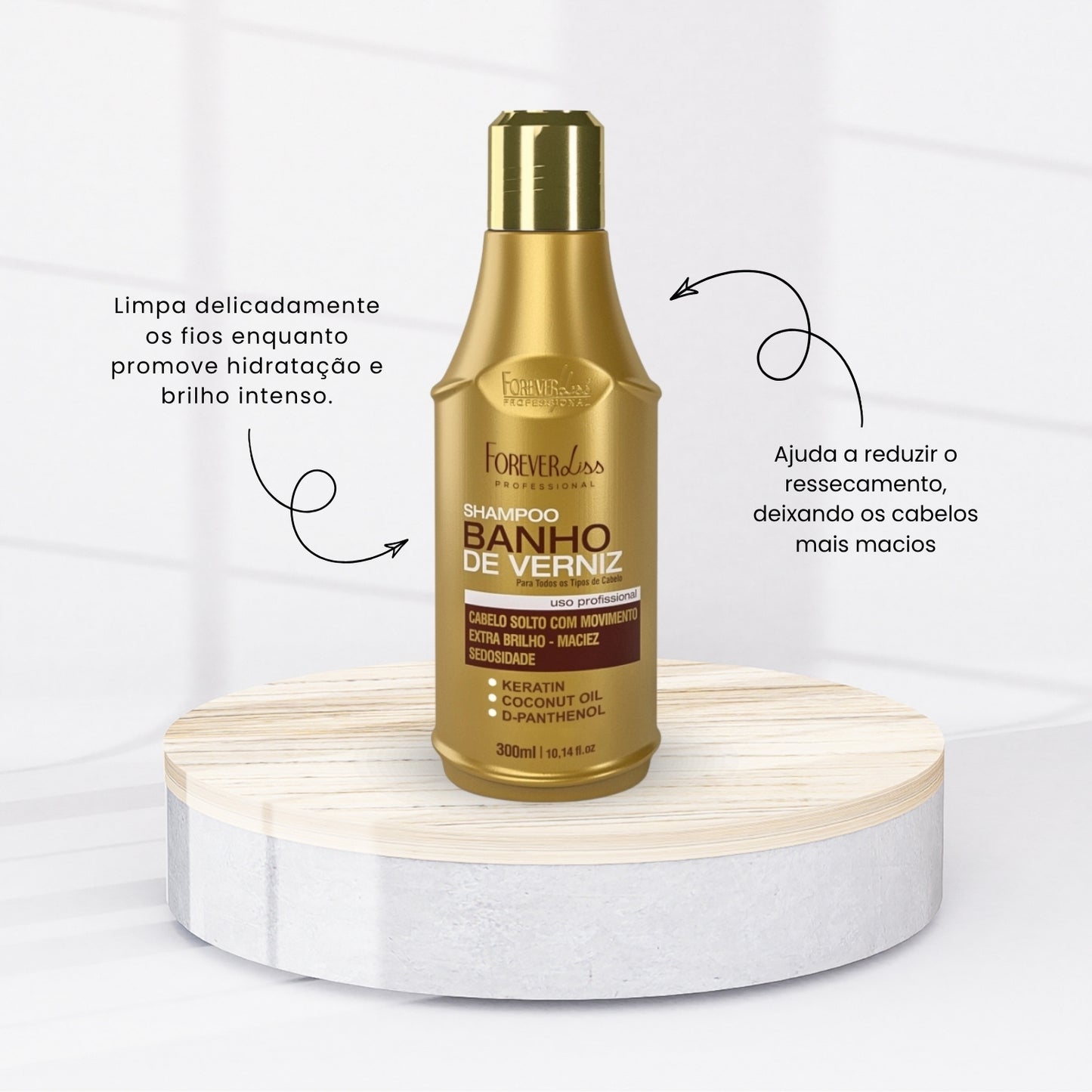 Kit Forever Liss Banho de Verniz Especial Shampoo 300 ml + Máscara 250 g