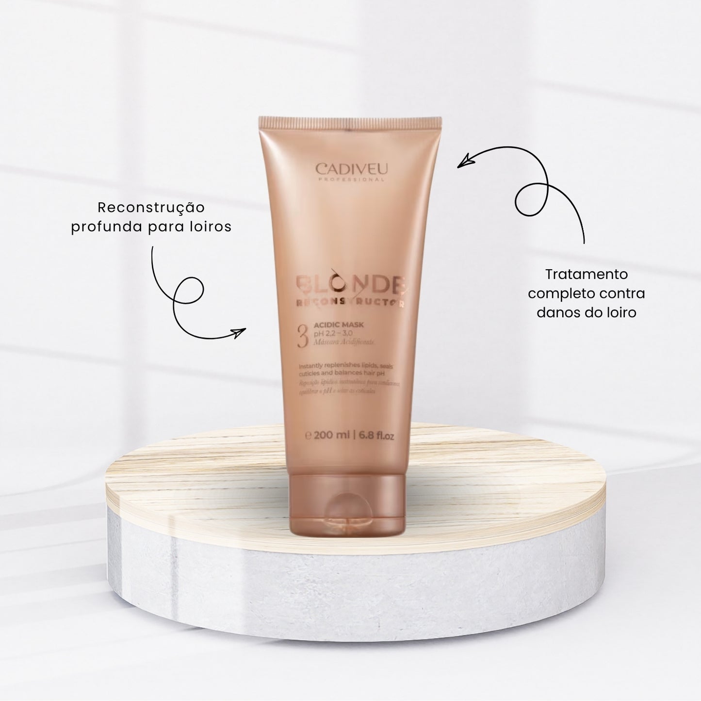 Máscara Cadiveu Blonde Reconstructor Acidic 200 ml