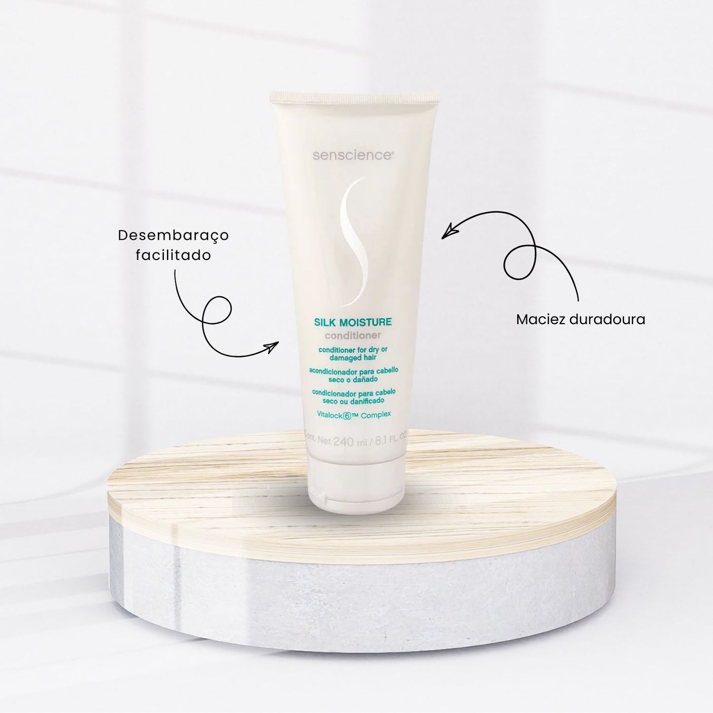 Kit Senscience Silk Moisture Shampoo 280 ml + Condicionador 240 ml + Inner Hidratação 500 ml