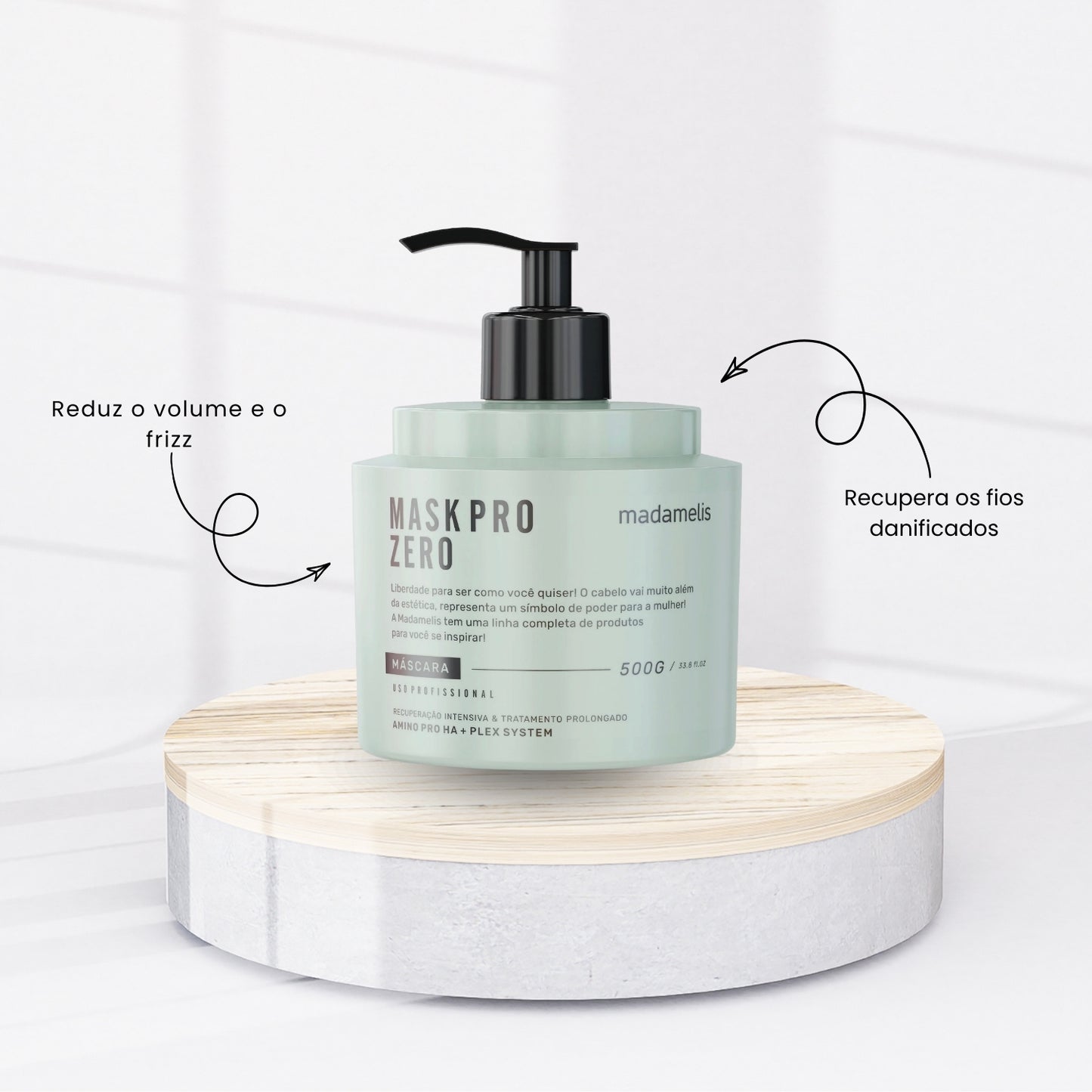 Botox Capilar Capilar Madamelis Mask Pro Zero Redutor de Volume Sem Formol 500 g