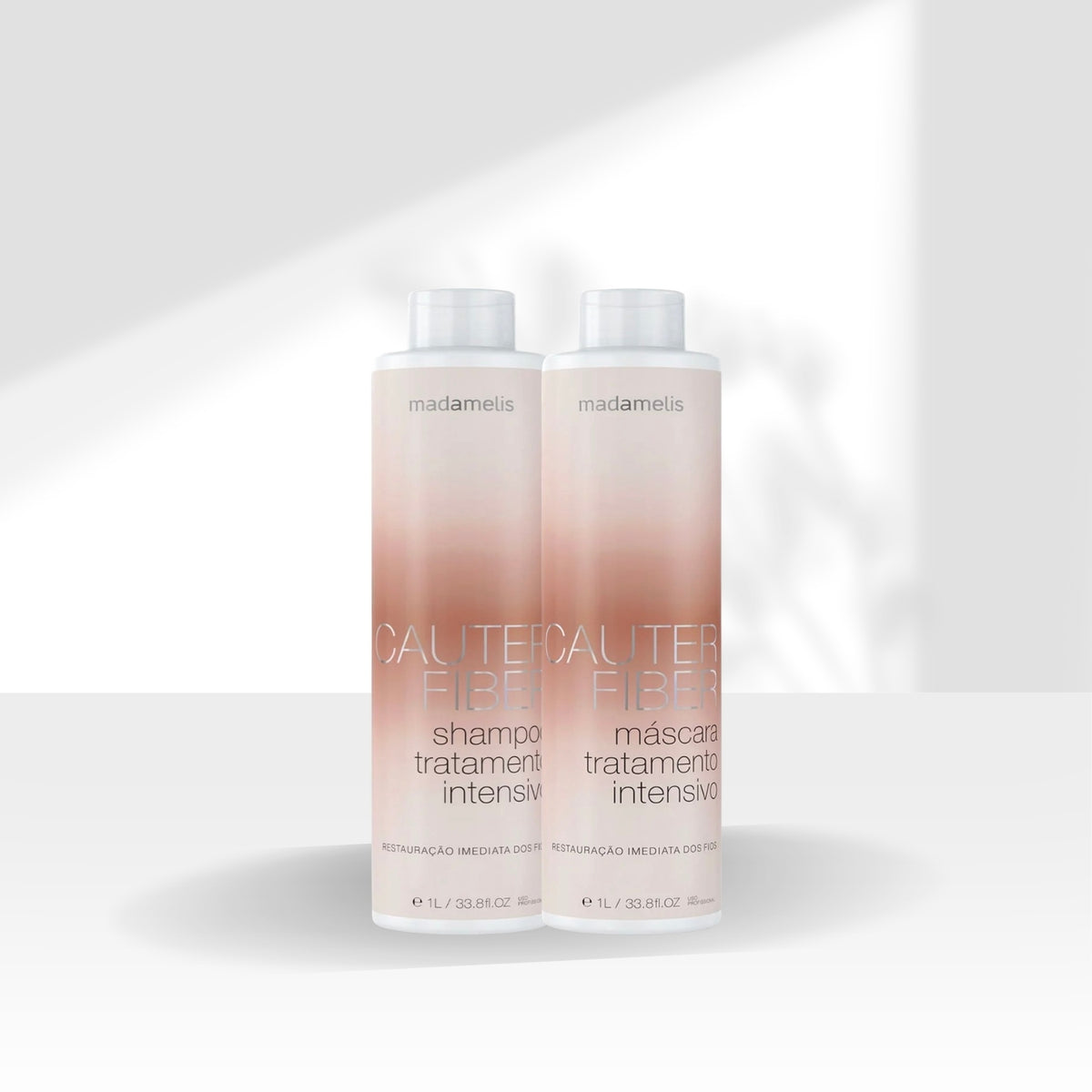 Kit Madamelis Cauter Fiber Shampoo + Máscara 1 Litro