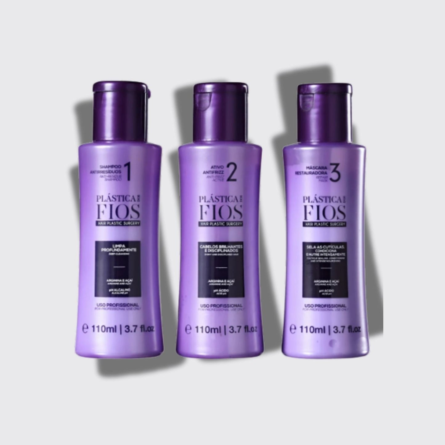 Progressiva Cadiveu Plástica Dos Fios Kit Selagem Térmica 3 x 110 ml