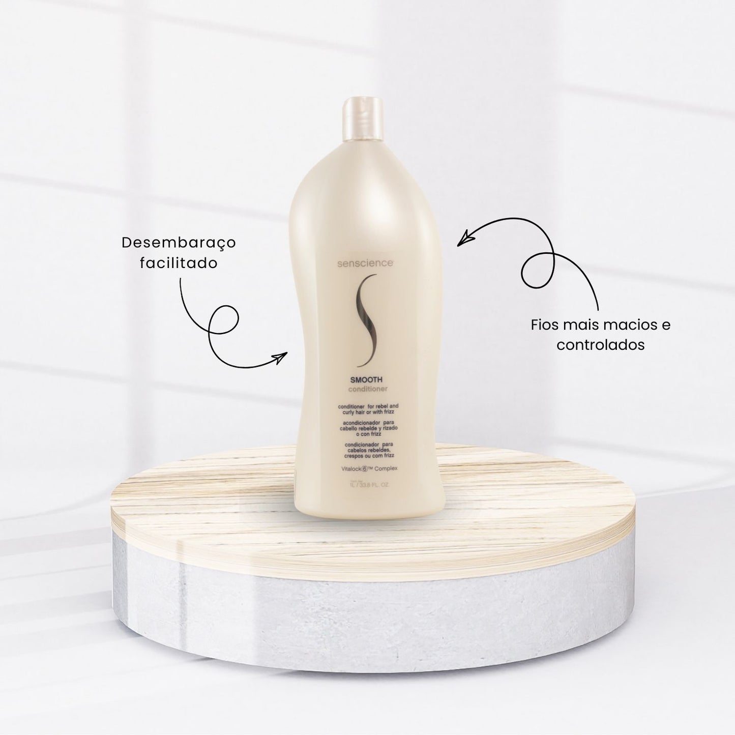 Kit Senscience Smooth Shampoo + Condicionador 1 Litro + Inner Restore Intensif 500 ml