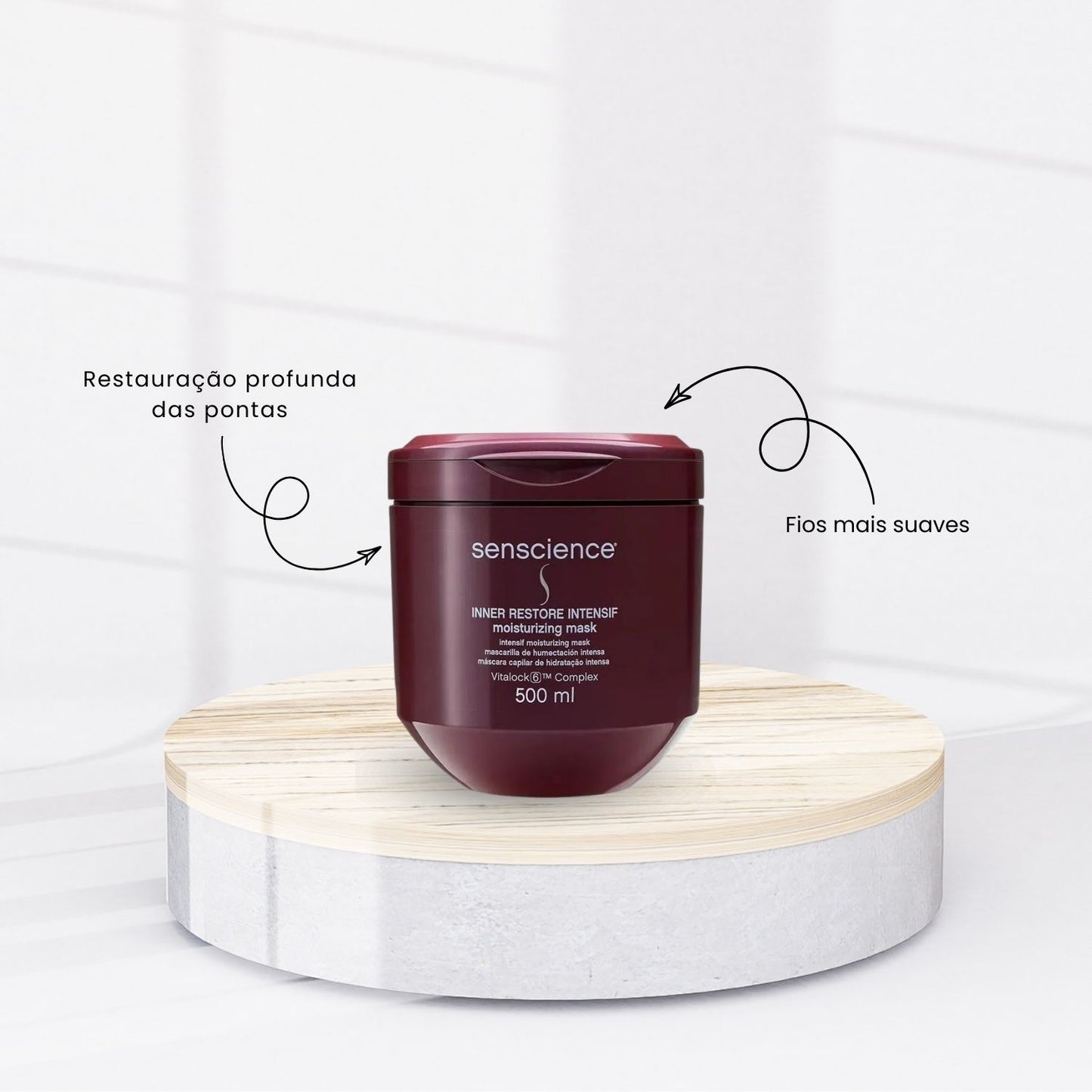 Kit Senscience Smooth Shampoo + Condicionador 1 Litro + Inner Restore Intensif 500 ml