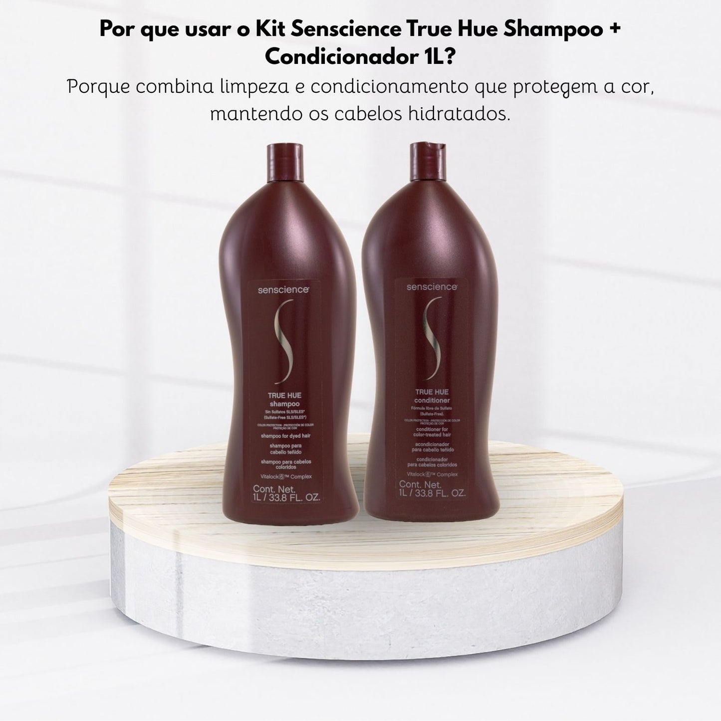 Kit Senscience True Hue Shampoo + Condicionador 1 Litro